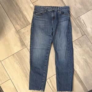 Ag Adriano Goldschmied Ex- Boyfriend Slouchy Slim Blue Jeans